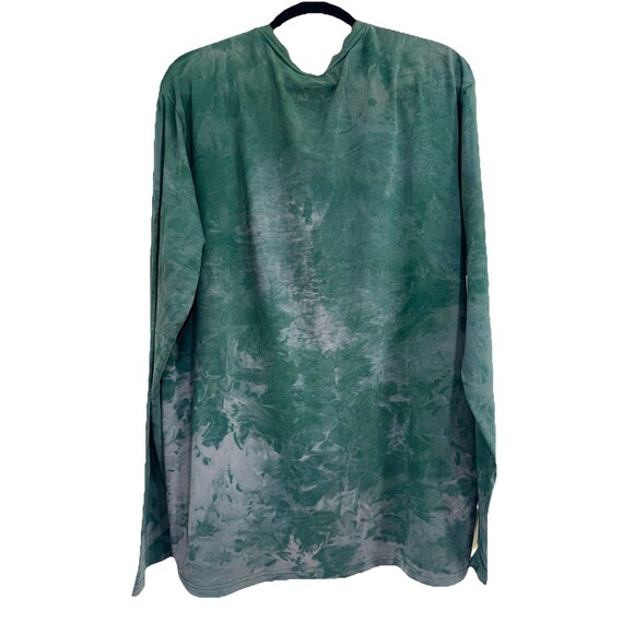 Polo Ralph Lauren Long Sleeve Tie Dye Logo Shirt Men’s Large Green 1967 Retro - Picture 7 of 7